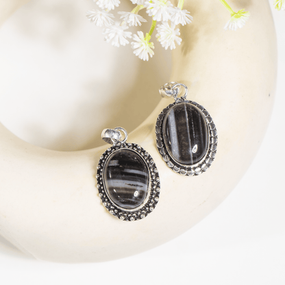 Black Sulemani Agate Pendants – Natural Crystal Pendants Healing Cabochon Pendants  DestGlow