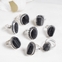 Black tourmaline rings – Gemstone rings Natural Crystal Healing Jewelry Collection  DestGlow