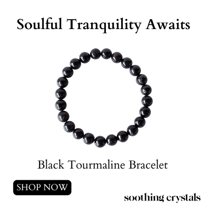 Black Tourmaline Bracelet(Resolution and Strength)  DestGlow