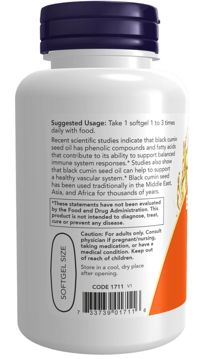 Black Cumin Seed Oil 1,000mg by Country Life Natural Foods
