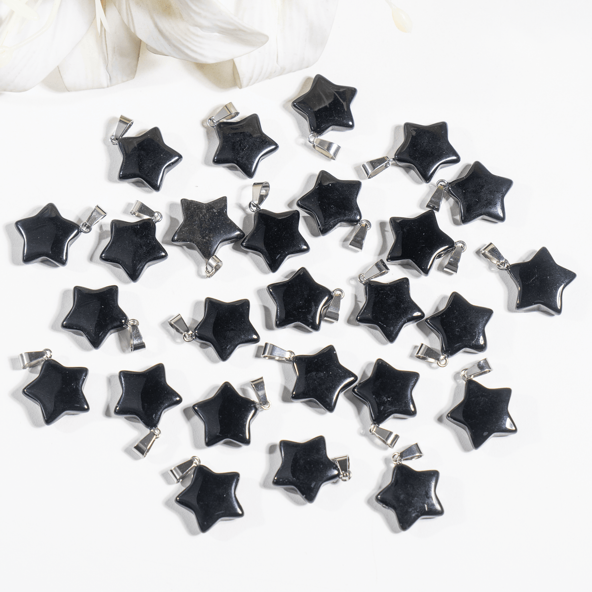 Black Tourmaline Star Pendant Necklace – Natural Crystal Gemstone Jewelry  DestGlow