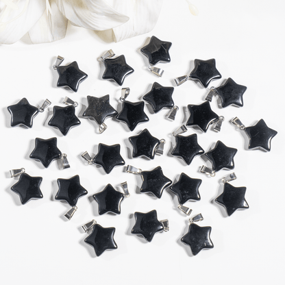 Black Tourmaline Star Pendant Necklace – Natural Crystal Gemstone Jewelry  DestGlow
