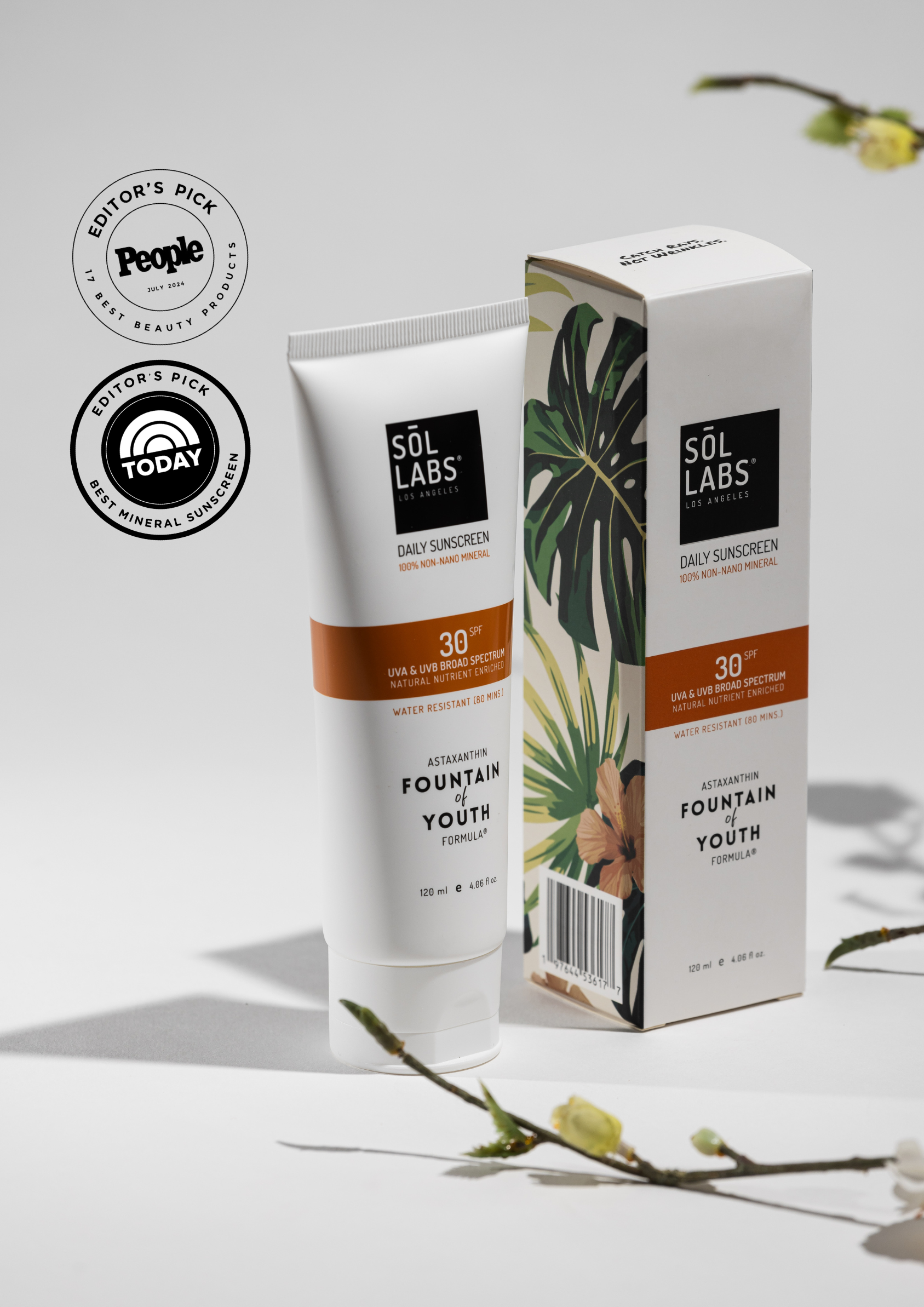 SOL LABS® Natural Mineral SPF 30 Daily Sunscreen Lotion - Broad Spectrum UVA/UVB Protection &amp; Hydrating Formula