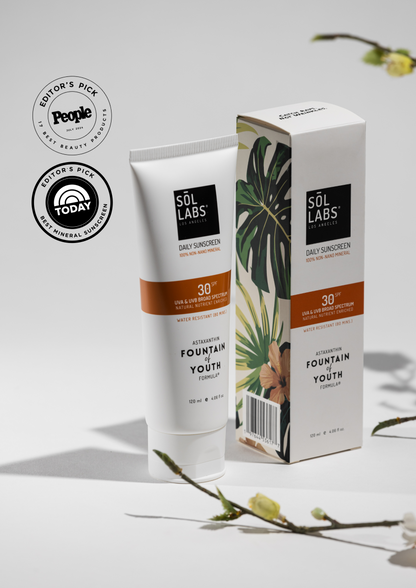SOL LABS® Natural Mineral SPF 30 Daily Sunscreen Lotion - Broad Spectrum UVA/UVB Protection &amp; Hydrating Formula