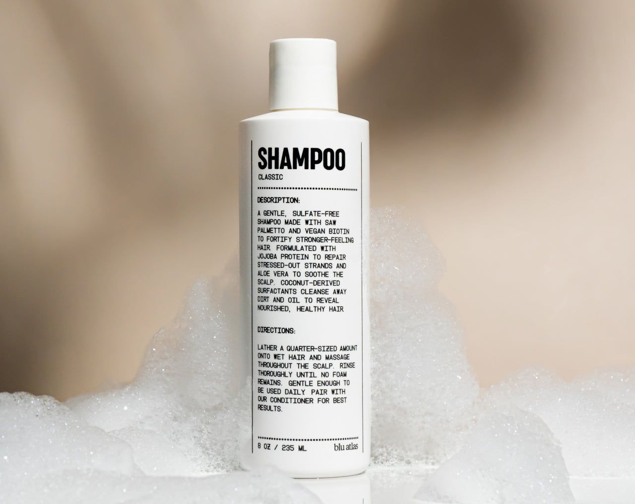 Natural Shampoo for All Hair Types by Blu Atlas