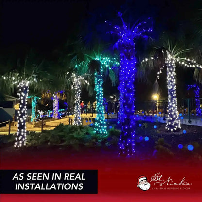 LED Mini Lights 5MM Blue Static - 6" Spacing