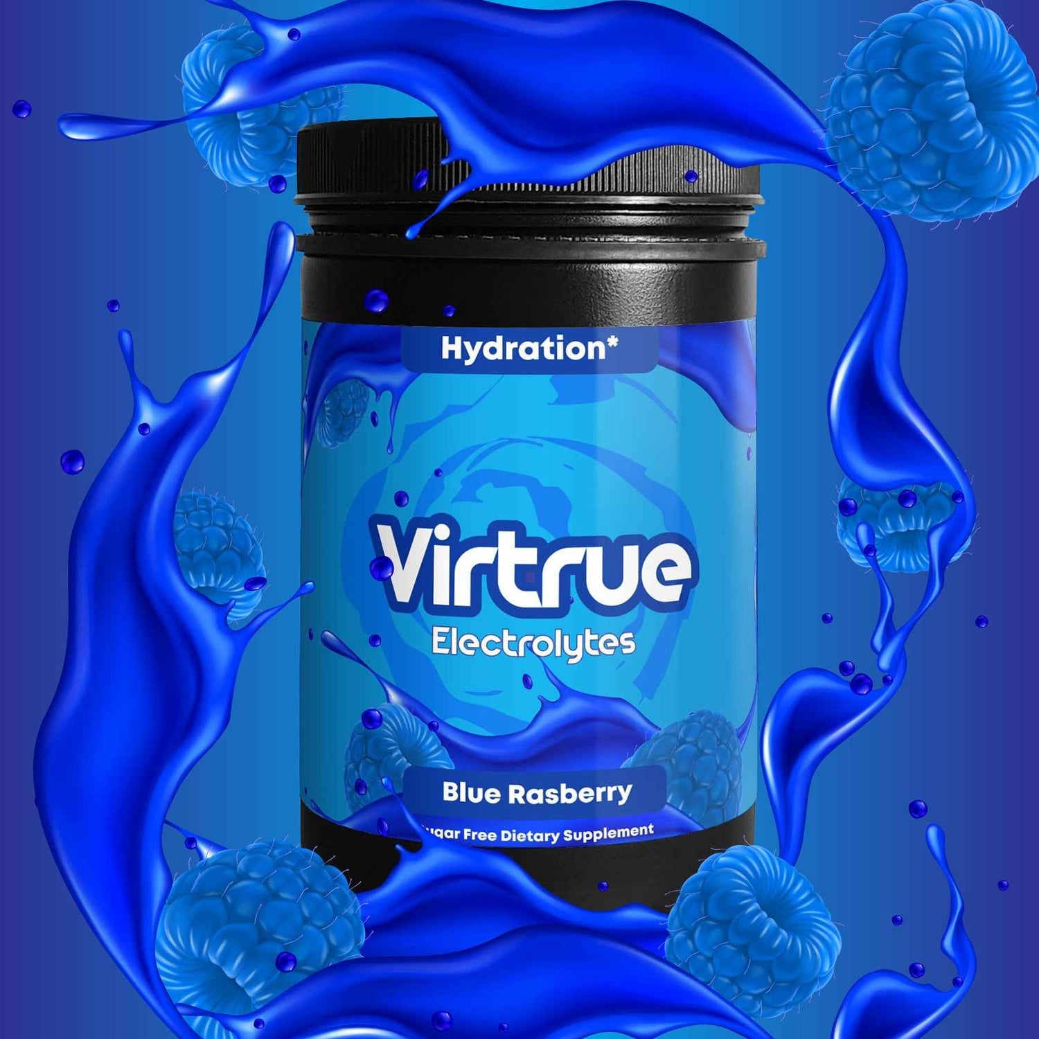 Blue Raspberry Electrolyte Hydration – Sugar-Free | Refreshing &amp; Rapid Rehydration Formula