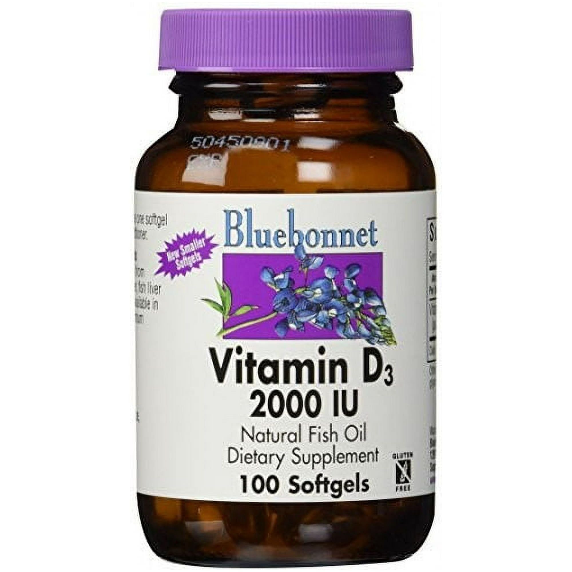 Bluebonnet Vitamin D3 2000 IU Natural Fish Oil, 100 Softgels by Pasteur Pharmacy