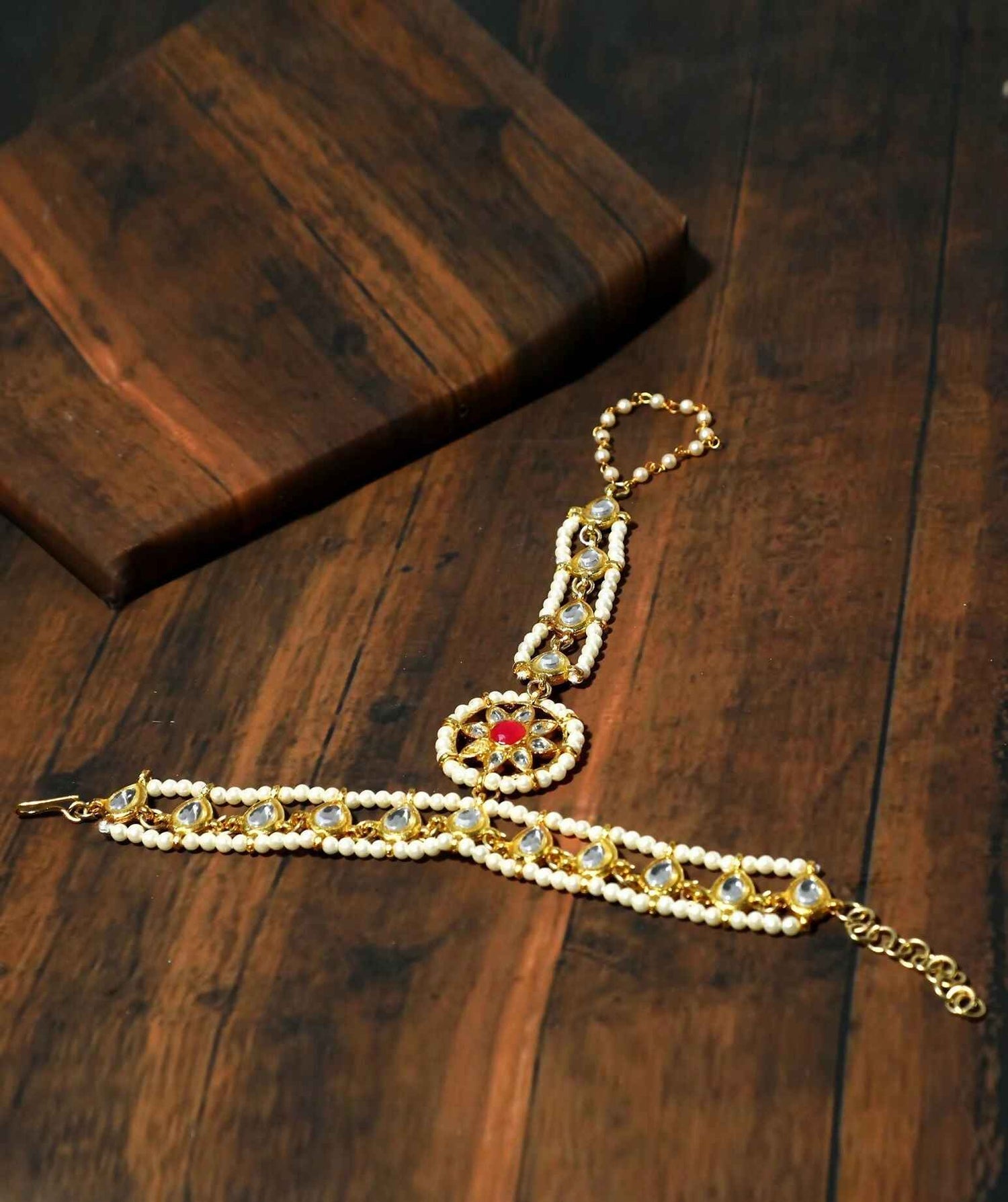 Joban Fashion Kundan Hathphool For Women