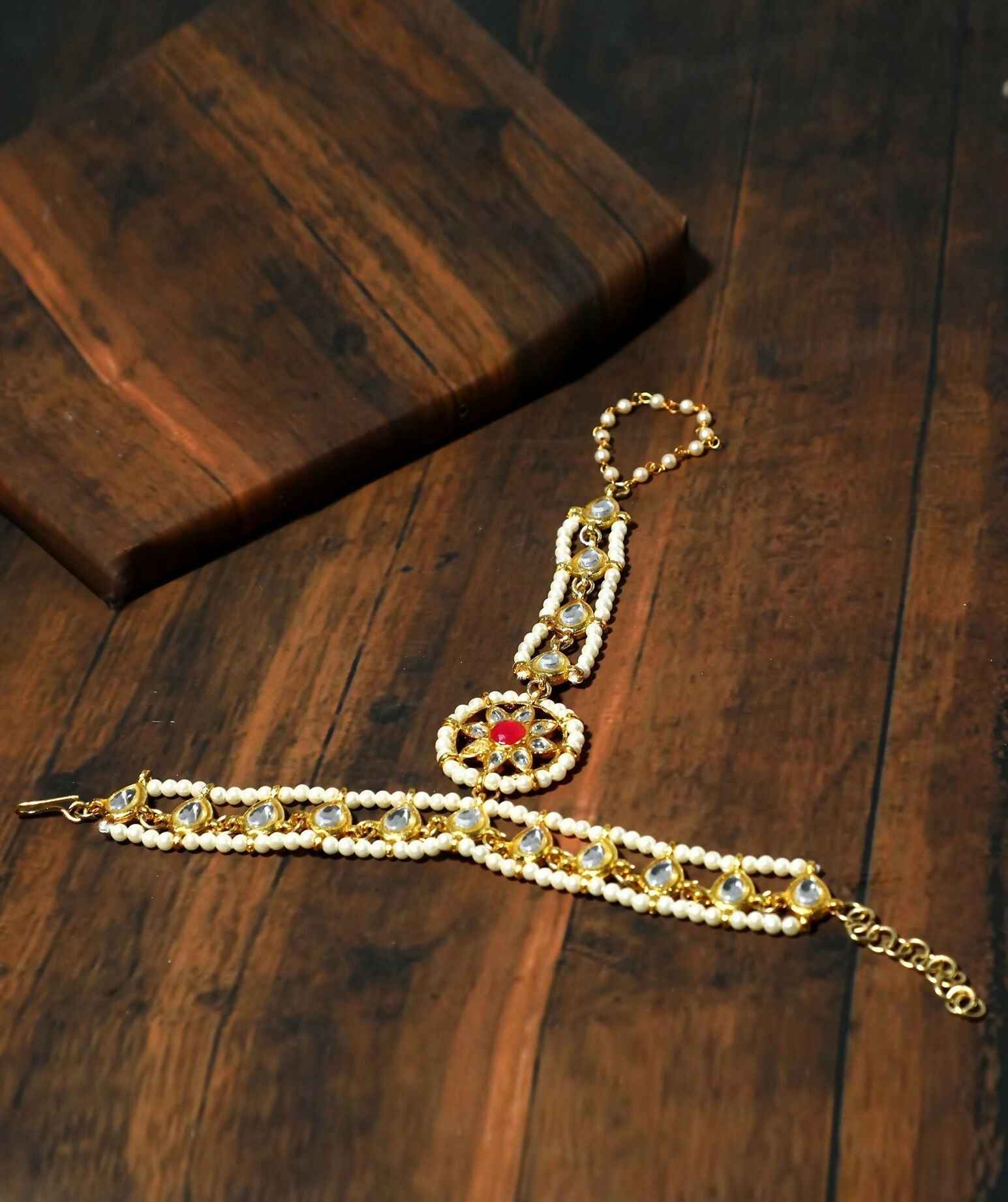 Joban Fashion Kundan Hathphool For Women