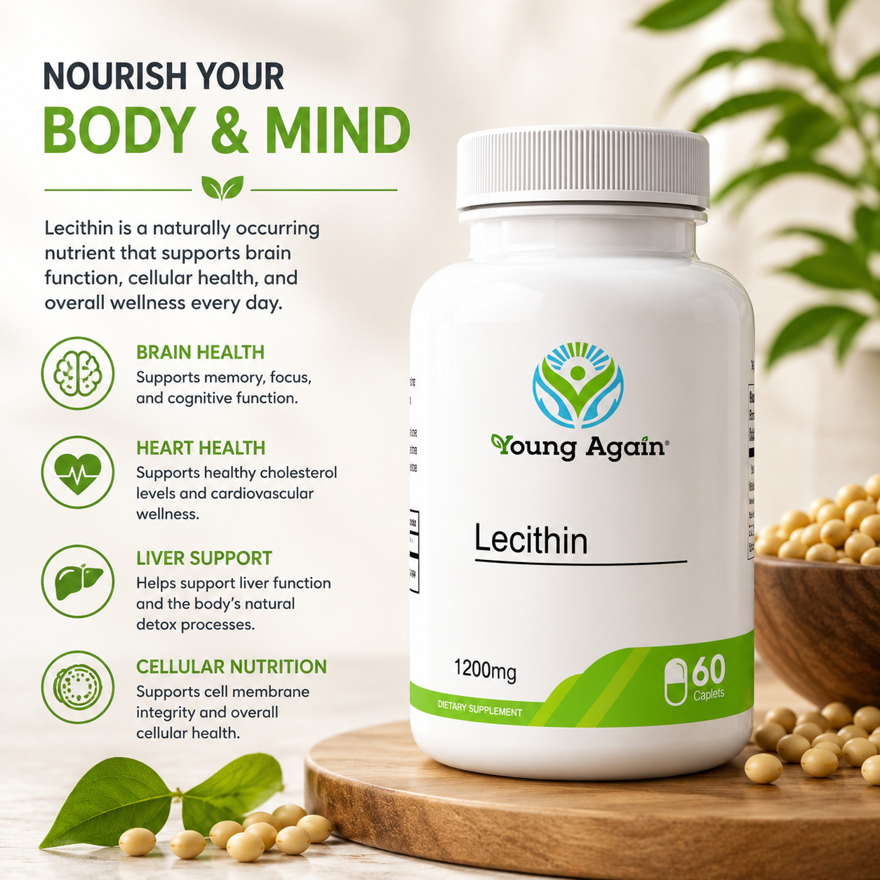 Lecithin Phosphatidyl Choline For Cholesterol Levels by Young Again