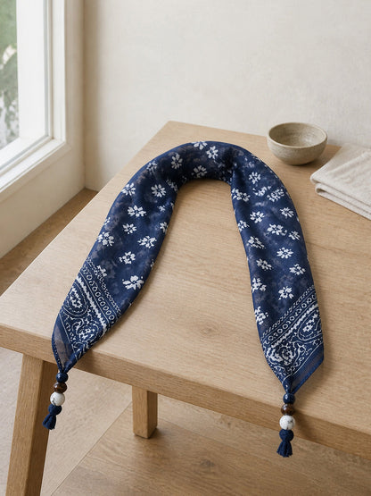 Bohemian Floral Multi-Functional Silk Scarf  DestGlow