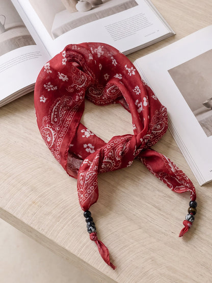 Bohemian Floral Multi-Functional Silk Scarf  DestGlow