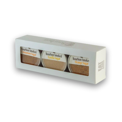 Bourbon Smoked Sugars Trio - Orange, Vanilla, Cinnamon