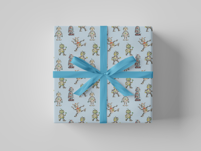 Box-tastic Bots Gift Wrap