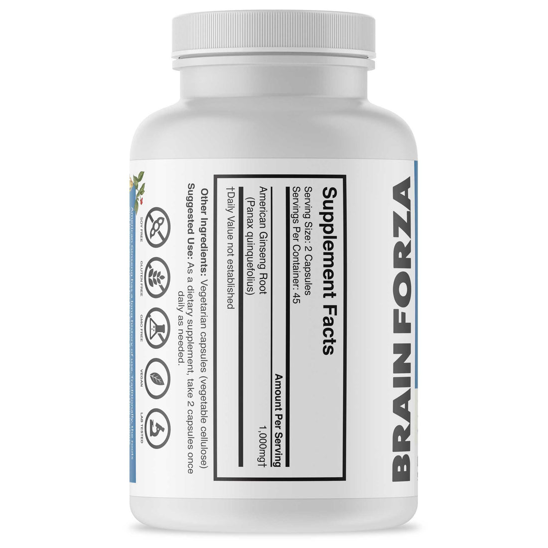 Wisconsin American Ginseng Root, 90 Capsules