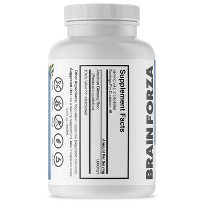 Wisconsin American Ginseng Root, 90 Capsules