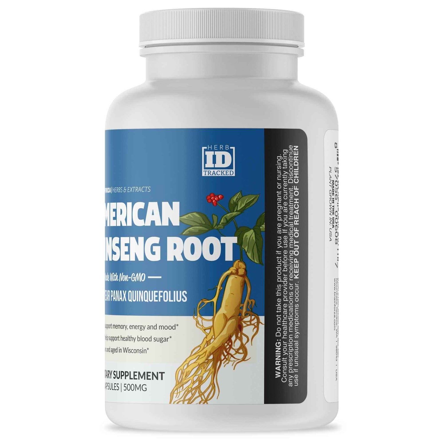 Wisconsin American Ginseng Root, 90 Capsules