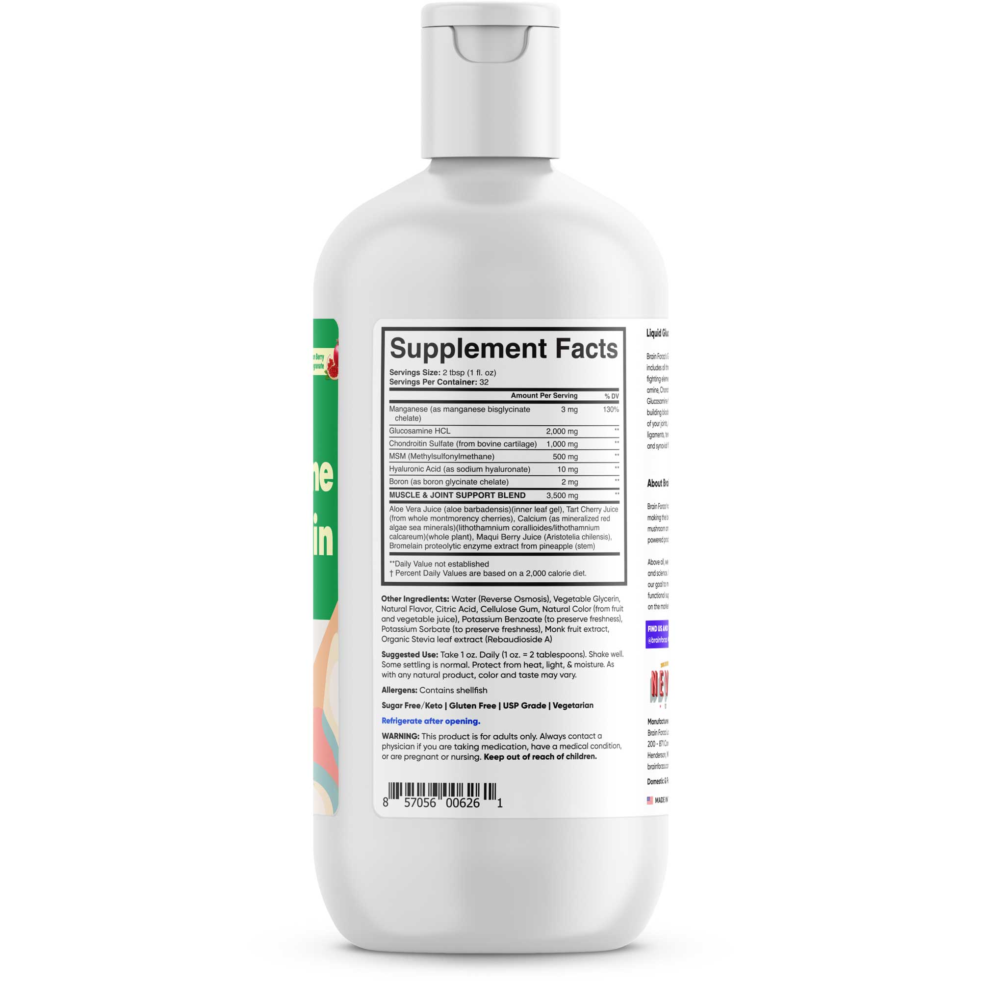 Liquid Glucosamine Chondroitin w/ MSM, 32oz