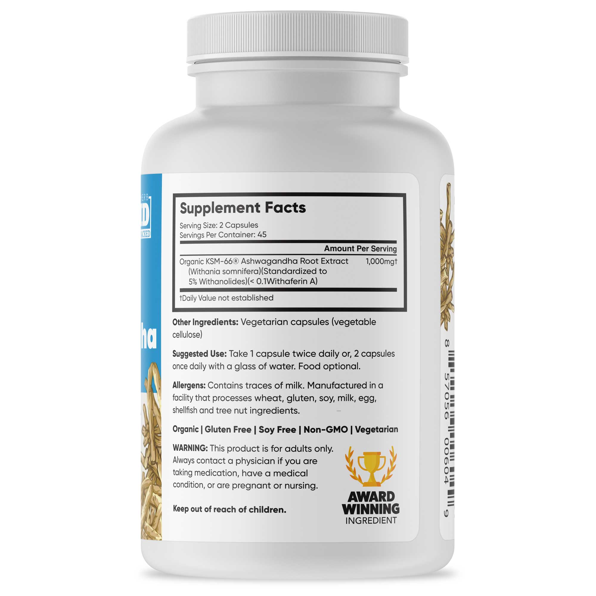 KSM-66 Ashwagandha Root, 90 Capsules