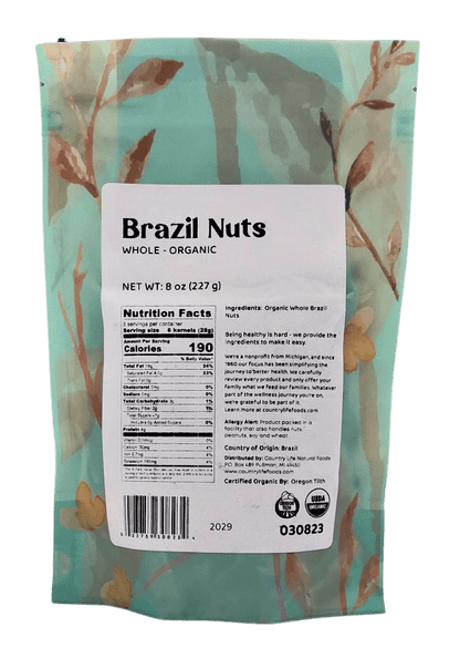 Brazil Nuts, Whole, Organic by Country Life Natural Foods