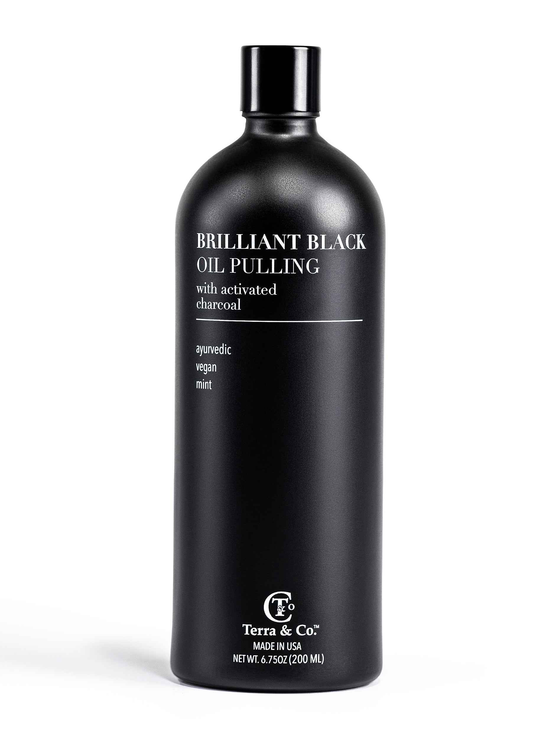 Brilliant Black® Oil Pulling – Ayurvedic Mouthwash for Teeth Whitening, Detox &amp; Gum Health