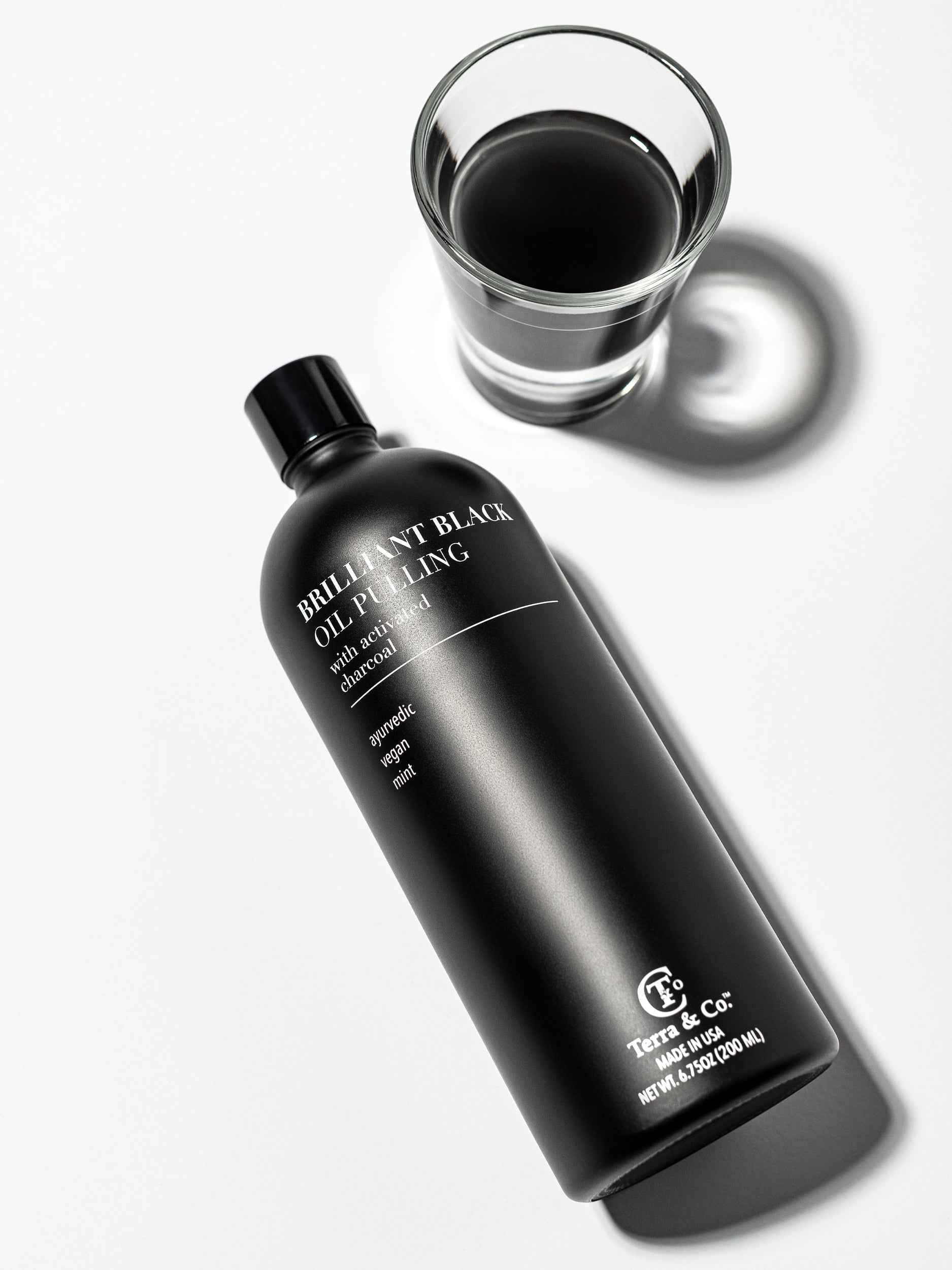 Terra &amp; Co.® Oil Pulling Bundle – Gentle Green + Brilliant Black | Ayurvedic Detox, Enamel Protection &amp; Whitening