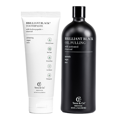 Brilliant Black® Toothpaste | Fluoride-Free Activated Charcoal Whitening – Terra &amp; Co.