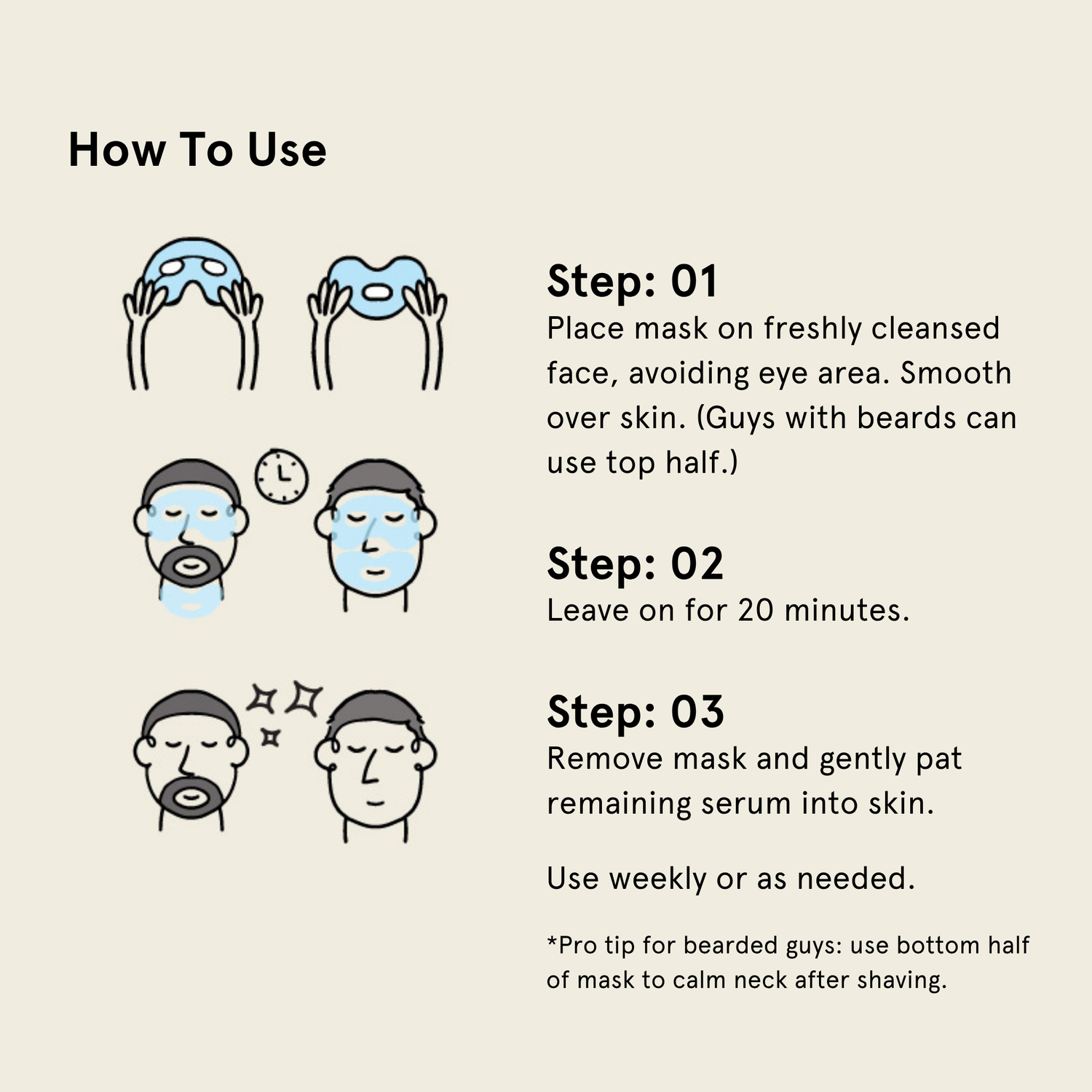 Bro Mask - Hydrogel Sheet Mask (4 Pack) by JAXON LANE
