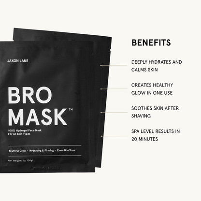 Bro Mask - Hydrogel Sheet Mask (4 Pack) by JAXON LANE