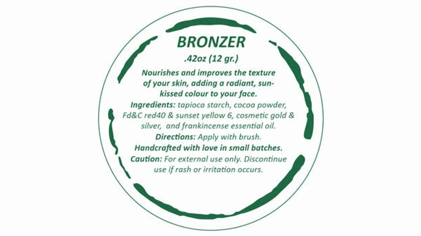 All-Natural Bronzer Loose Powder. Eco-Friendly