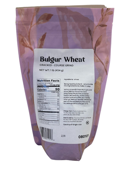 Bulgur Wheat, Cracked, Coarse Grind by Country Life Natural Foods