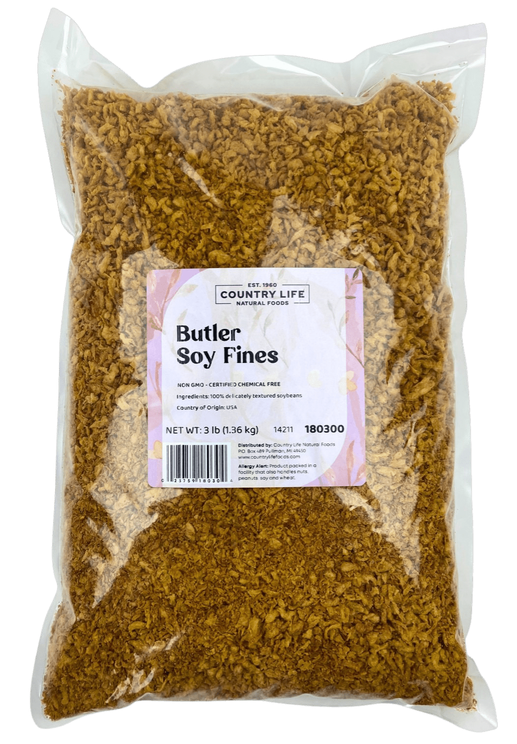 Soy Fines, Non-GMO, Butler by Country Life Natural Foods