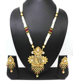 Joban Fashion White Pure Brass With Rajwadi Polish Necklace Set