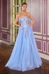 Ladivine C174 Enchanted Ball Gown Scoop Neck Floral Applique by DiscountDressShop
