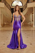 Nox Anabel C1831 Fitted Shimmer Jersey Rhinestone Embellishment Prom Gown by DiscountDressShop