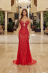 Nox Anabel C1848 Fitted Beaded Tulle Strapless Keyhole Bodice Prom Gown by DiscountDressShop