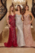 Nox Anabel C1849 Beaded Tulle Lace Up Closure Spaghetti Strap Prom Gown by DiscountDressShop