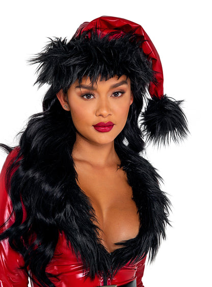 Vinyl &amp; Faux Fur Santa Hat