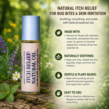 Itch Relief Natural Oil | Infused With Herbs | Made With Essential Oils by MION Artisan Soap Co.