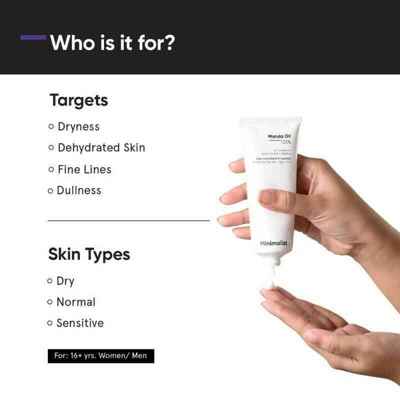 Minimalist 5% Marula Oil Moisturizer With Hyaluronic Acid &amp; Vitamin F &amp; E