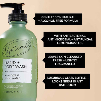 Natural Hand + Body Wash with Lemongrass - Travel Size