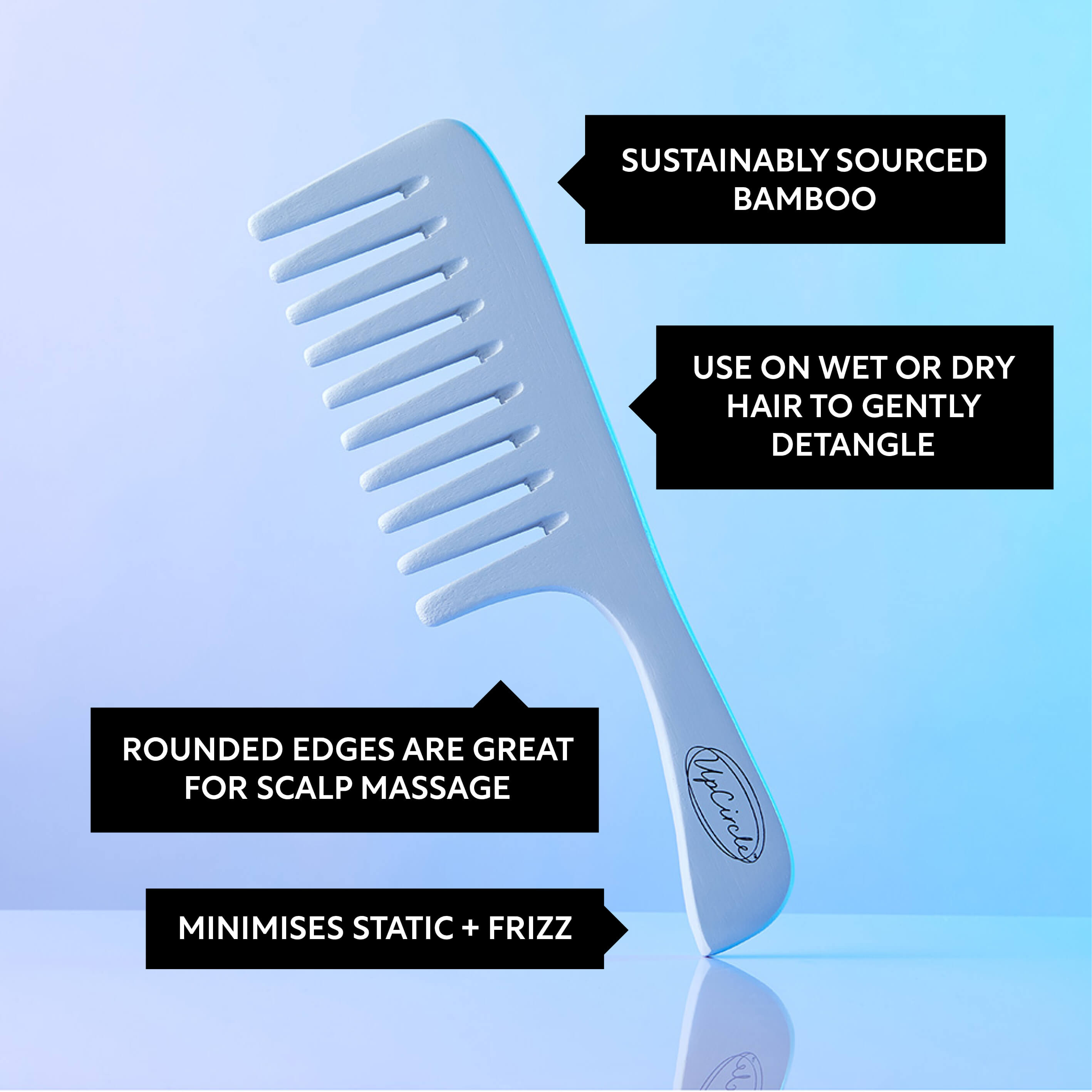 The Haircare Duo + Bamboo Wide Tooth Comb by UpCircle