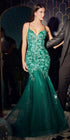 Ladivine CB112 Floor Length Butterfly Print Mermaid Gown by DiscountDressShop
