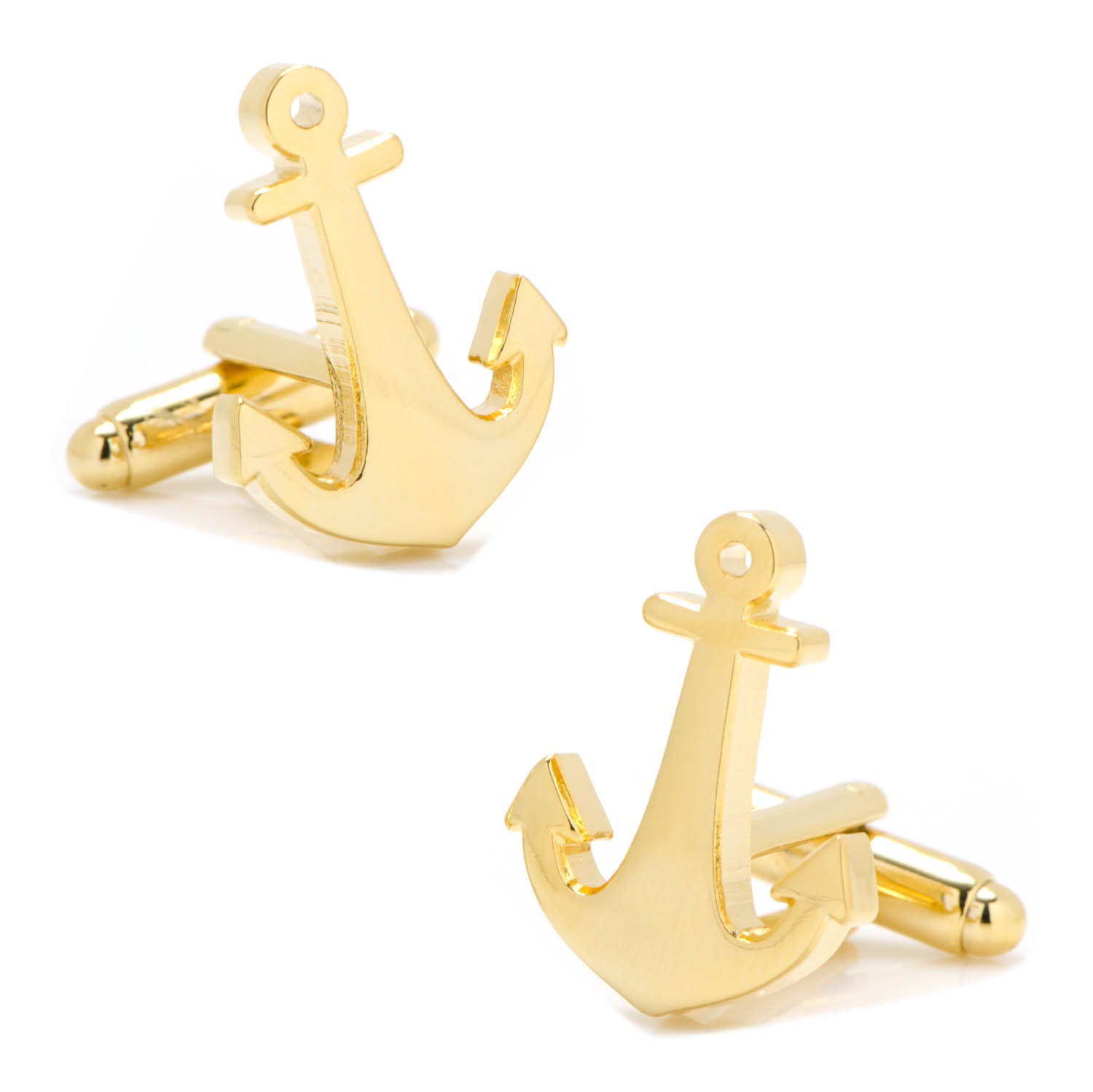 Gold Plated Anchor Cufflinks by Cufflinks.com