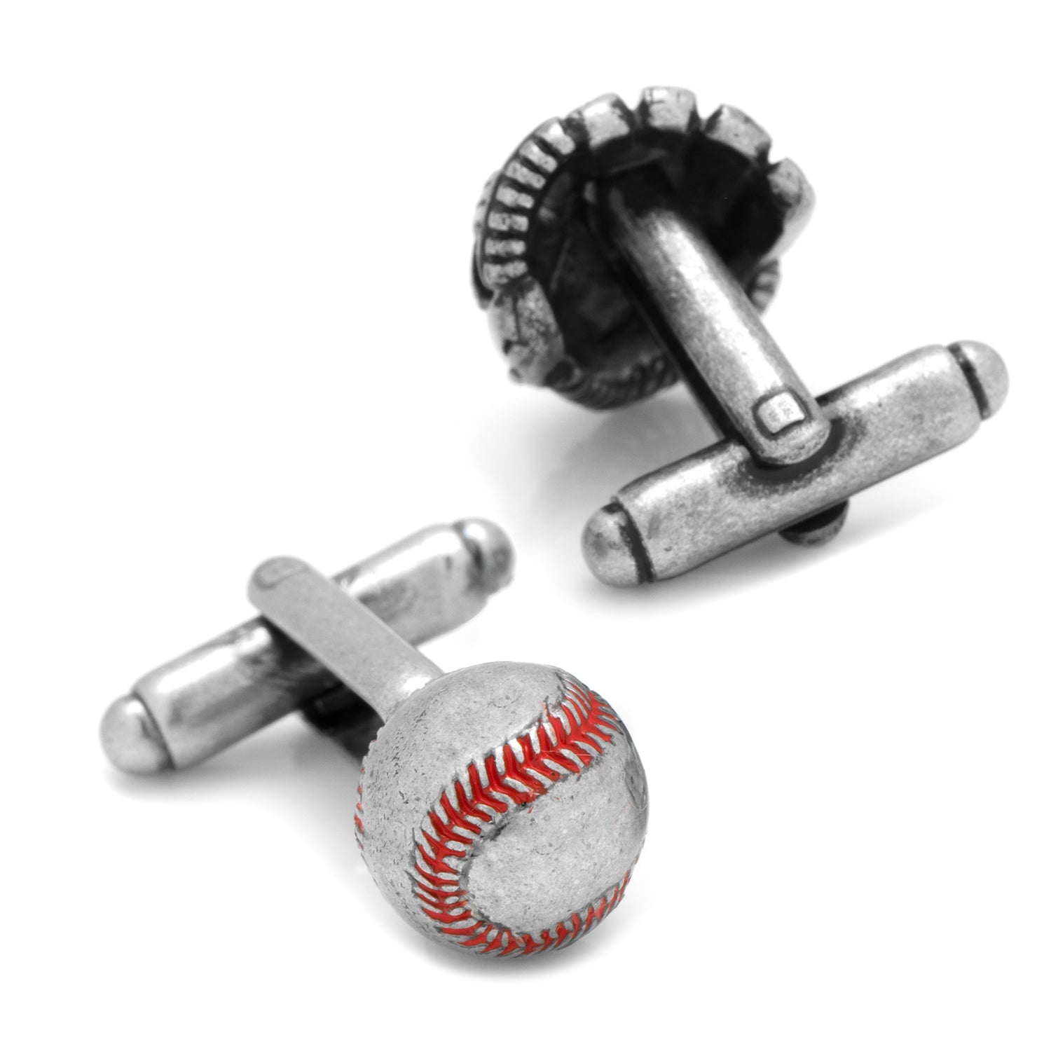 Baseball and Glove Antique Silver Cufflinks by Cufflinks.com