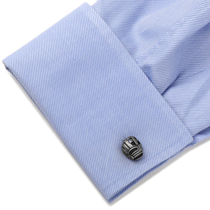 Baseball and Glove Antique Silver Cufflinks by Cufflinks.com