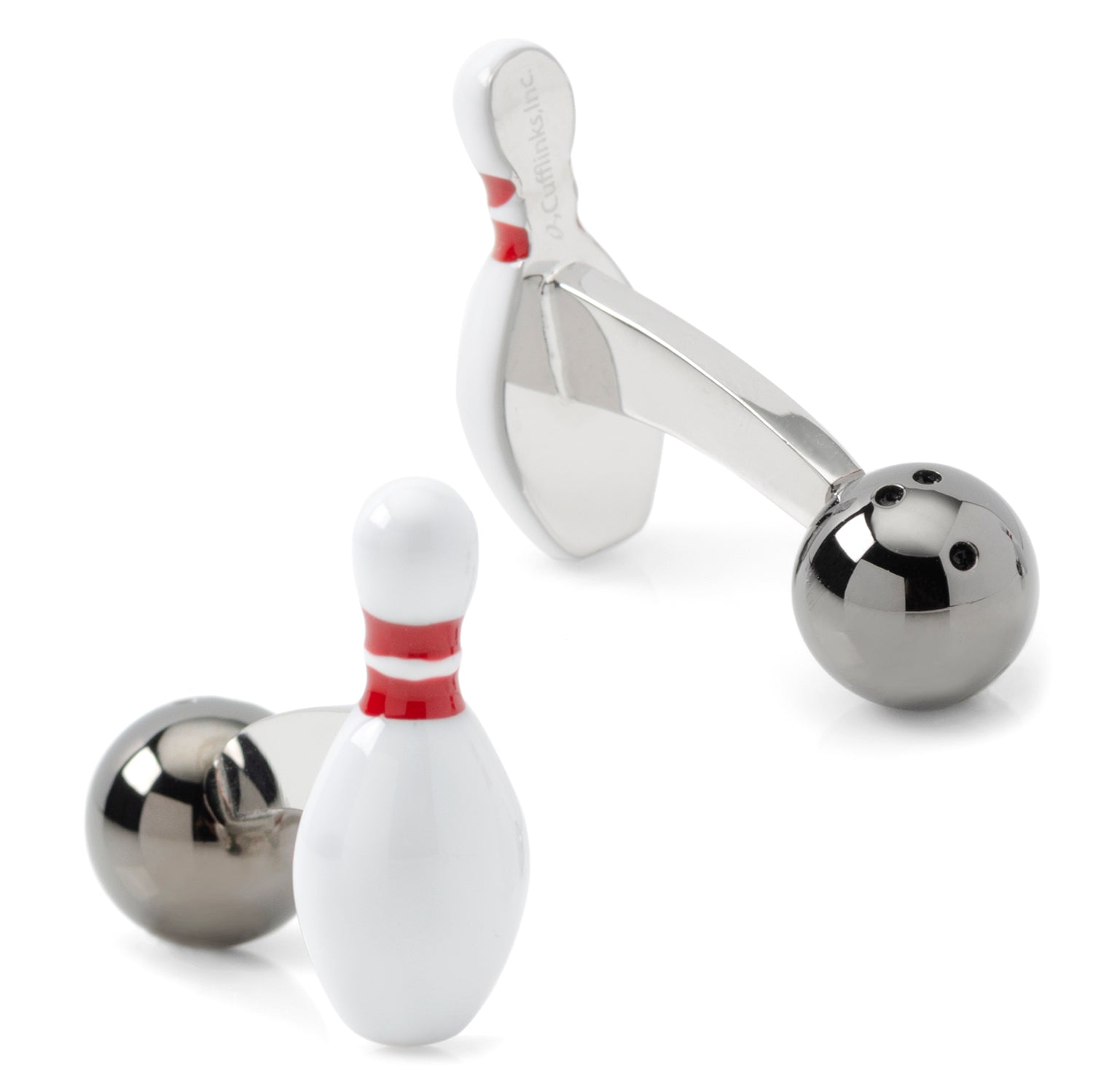Bowling Pin &amp; Ball 3D Cufflinks by Cufflinks.com