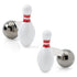 Bowling Pin & Ball 3D Cufflinks by Cufflinks.com