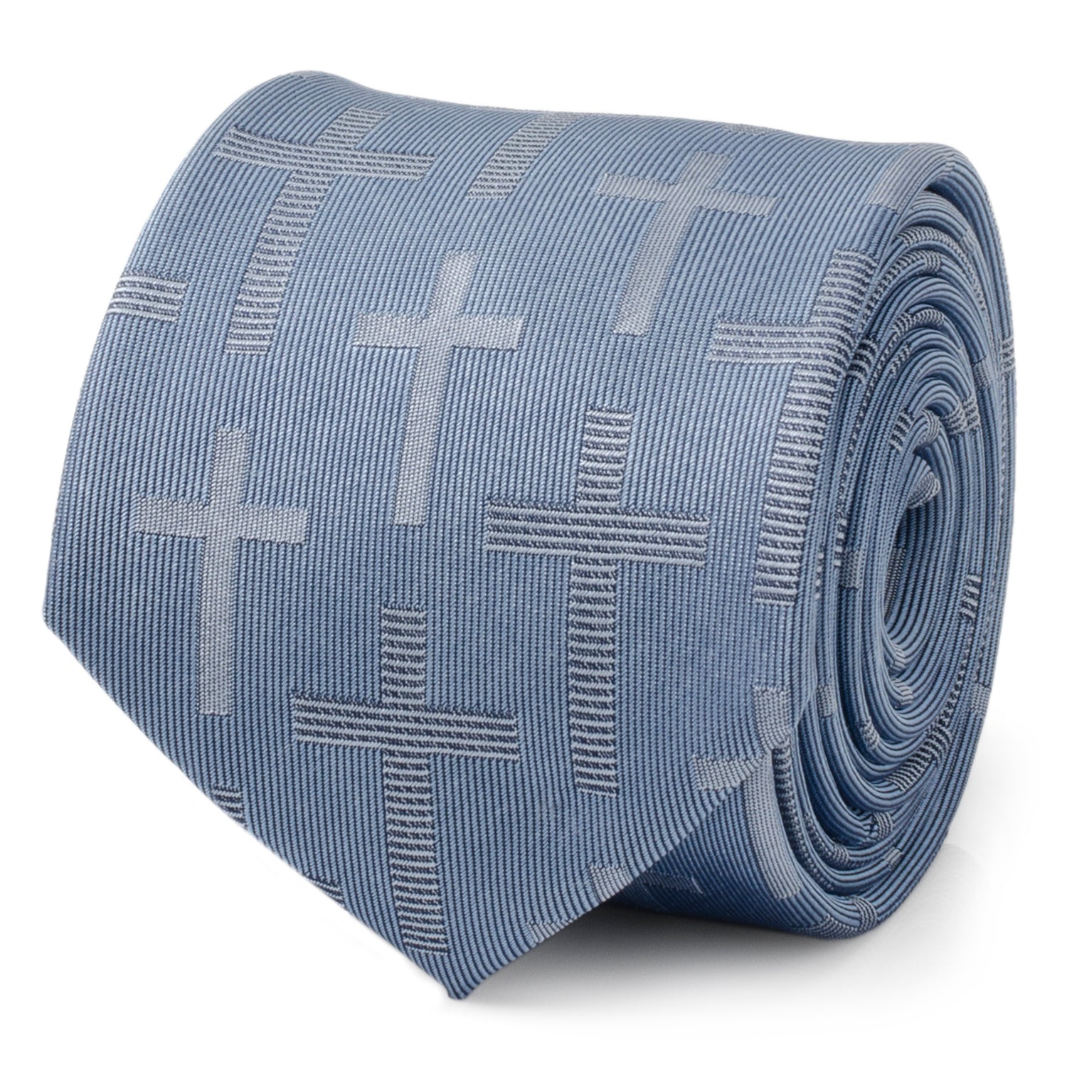 Blue Textured Cross Men&